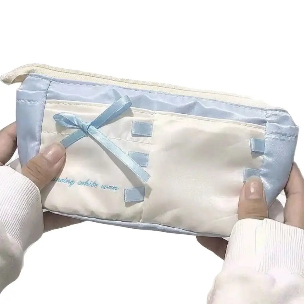 Blue Ballet Bow Pencil Case – Large Capacity Pen Bag Pencil Case HIP