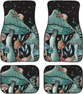 Mushroom Snail Teal Car Floor Mats – 4-Piece Non-Slip Set Car Floor Mat Set HIP 1