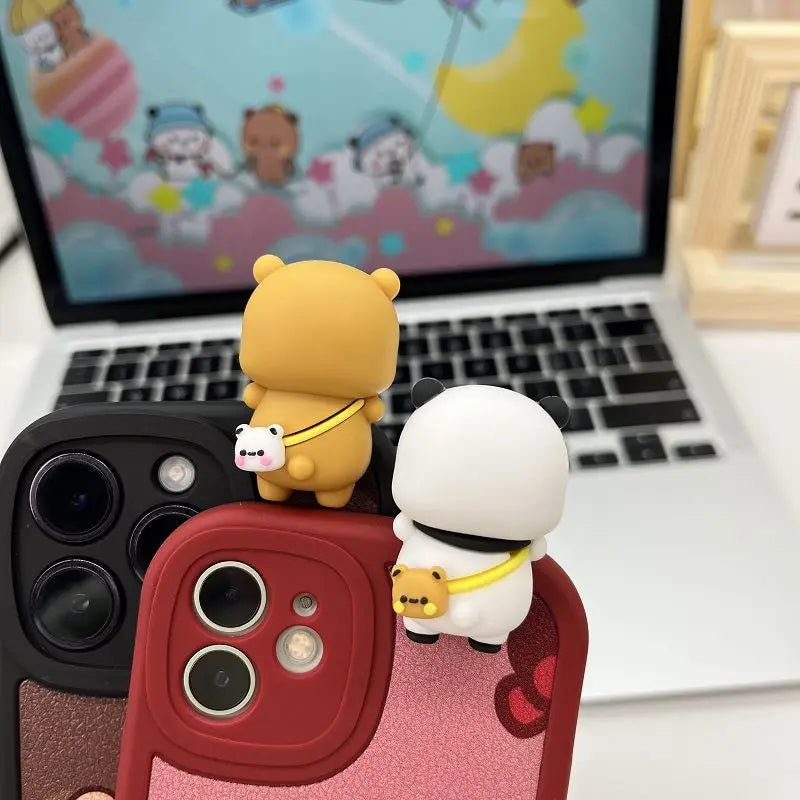 Bubu & Yier Panda Couple Toy Dolls | Phone Desk Decor Anime Collectible Doll HIP
