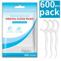 RUZOFO High Elastic Dental Floss Sticks – Family Pack 150-600pc Dental Floss Picks HIP C751-600pcs