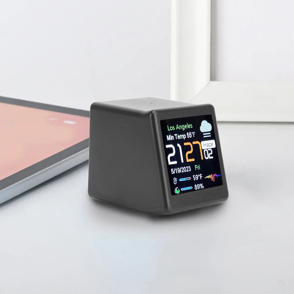 Multifunctional Clock Calendar Display Electronic Weather Clock WiFi Networking Type C Cable Powered for Office Bedroom HIP