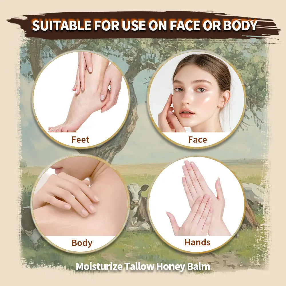 Beef Tallow Face Cream Lasting Moisturizing Soothing Facial Skin Firming Increase Facial Elasticity Nourishing Smooth SkinCare HIP