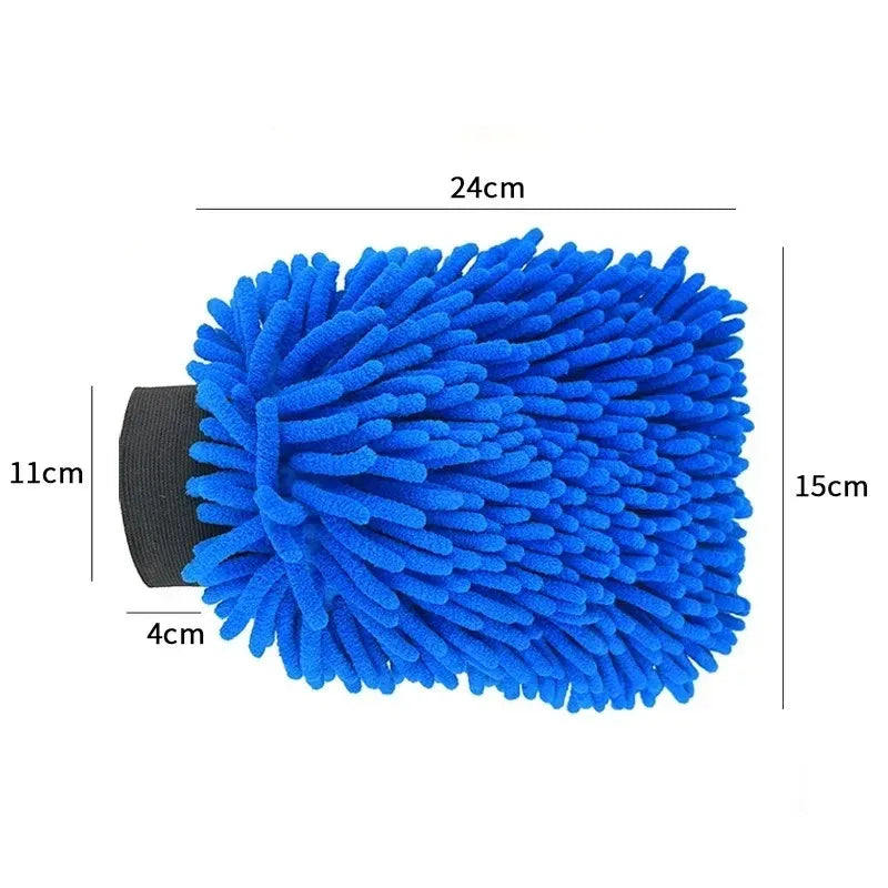 Microfiber Chenille Car Wash Mitt – Double-Sided Glove Car Wash Mitt HIP