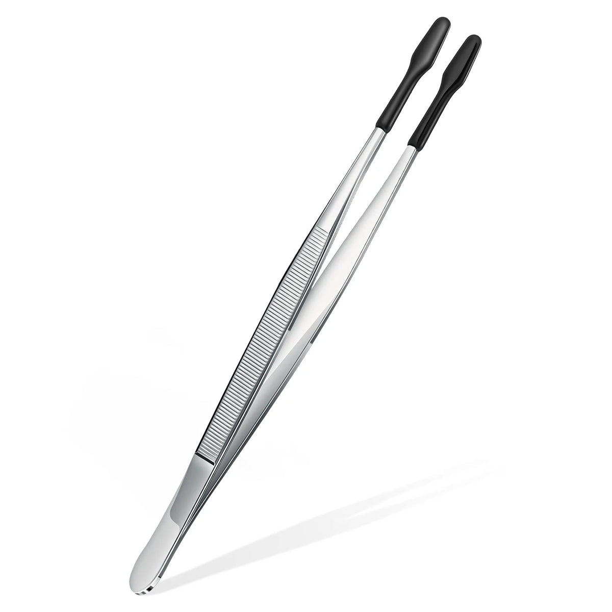 1pcs Tweezers With Rubber False Eyelash Adhesive Attachment Clamp Tips Tweezers Rubber Silicone Coated Multifunctional Product HIP Bk Chang