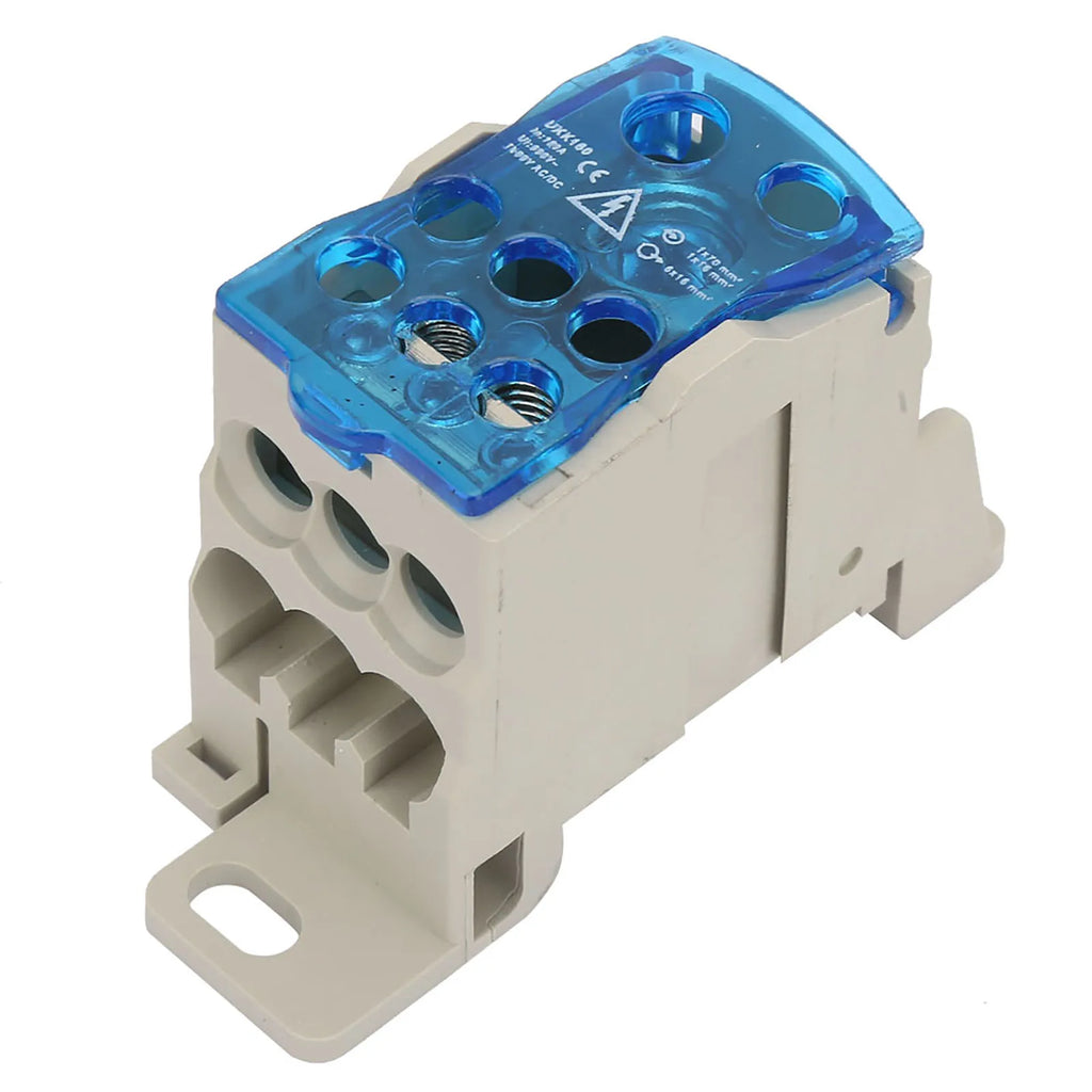 Din Rail Terminal Block Distribution Box Electric Wire Connector Power Junction Box UKK-160A Block Distribution Box HIP