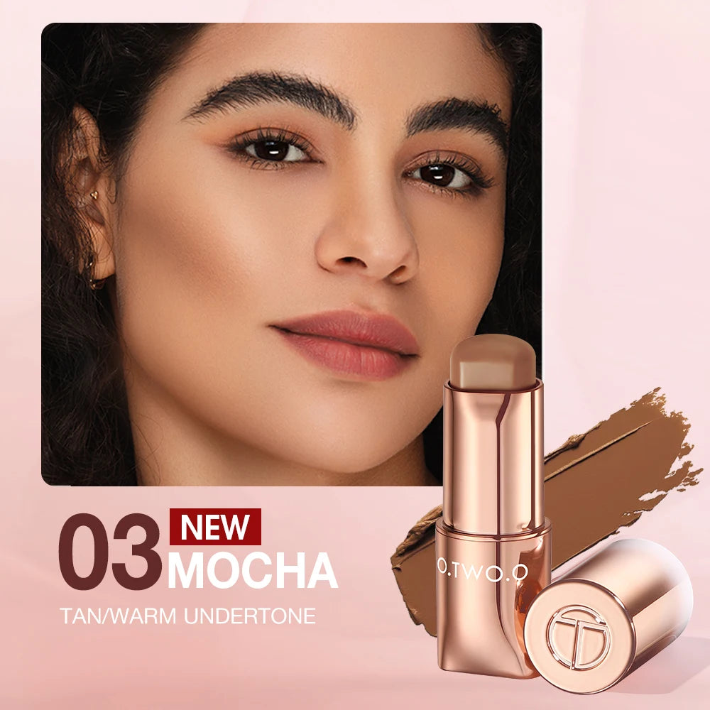 O.TWO.O Contour Stick Cream Long-wear Lightweight Brighten Stick Easy to Sculpt Face Concealer Bronzer Contouring Makeup Pen HIP 03 MOCHA