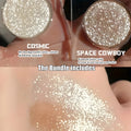 Glitter Eyeshadow, Single Highlighter, Shimmering Powder, Long Lasting Metallic Shimmer, Eyelid and Cheekbone Makeup HIP 2Pack