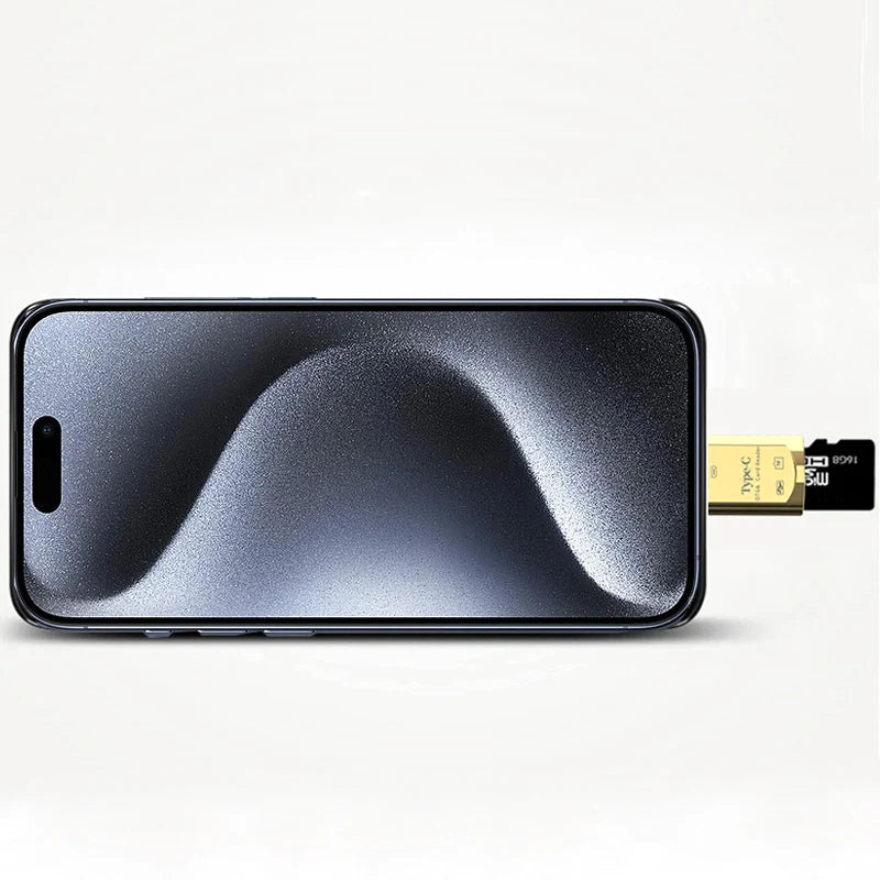 USB-C OTG Card Reader – Micro SD TF & USB Adapter | OULLX USB-C Card Reader HIP