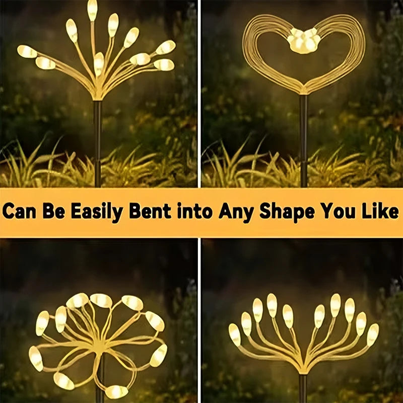 6-Head 60-LED Solar Firework Garden Lights – IP65 Waterproof Solar Garden Light HIP
