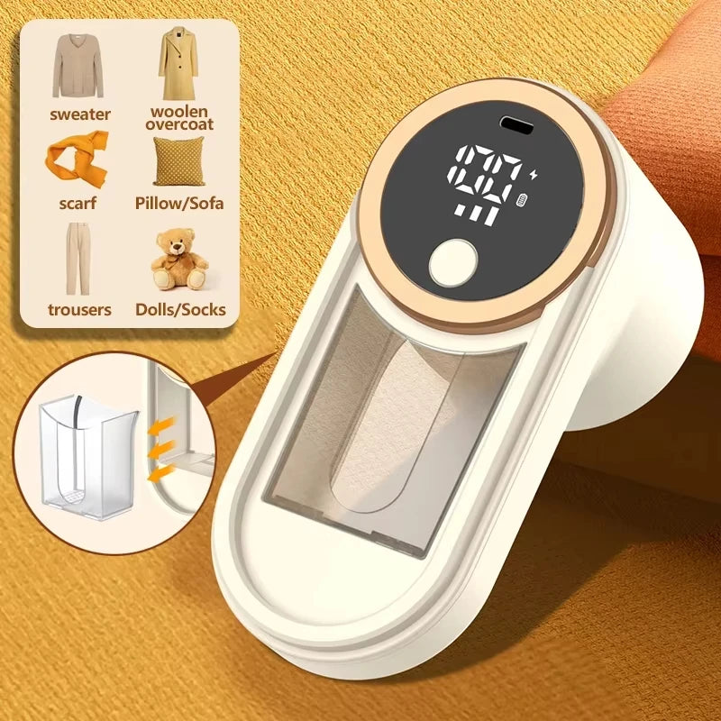 Portable Electric Lint Remover & Fabric Shaver with LED Display Electric Lint Remover HIP