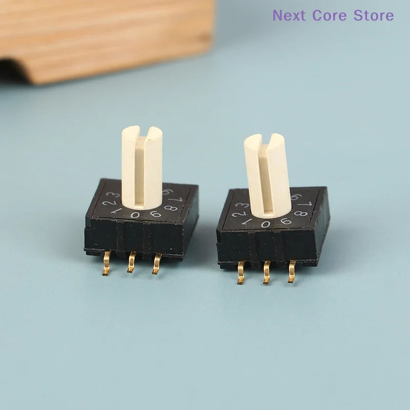 2-Pack RM3HAF-10 Rotary Dial Coding Switch 0–9 with Handle Rotary Coding Switch HIP