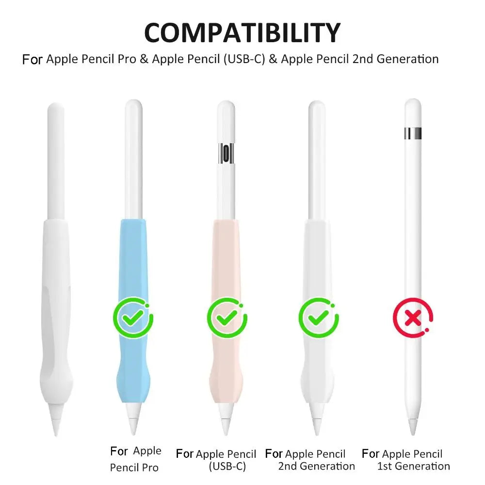Silicone Pen Grip Cover for Apple Pencil Pro & 2nd Gen Stylus Grip Cover HIP
