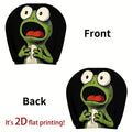 4-Piece Funny Frog Print Cushion Covers – Black Background Set Novelty Cushion Covers HIP black