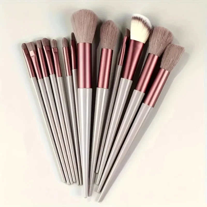13-Piece Makeup Brush Set – Ultra Soft Bristles | RUZOFO Makeup Brush Set HIP C505-Brown no bag