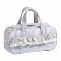 Kawaii Ruffle Lace Pencil Case – Polka Dot Multi-Layer Pouch Pencil Case HIP Grey