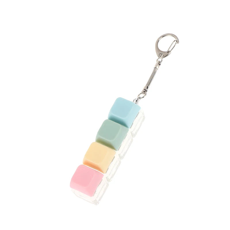 Macaron Keycap Keychain – Mechanical Click Sensory Fidget Toy Fidget Keychain Toy HIP E