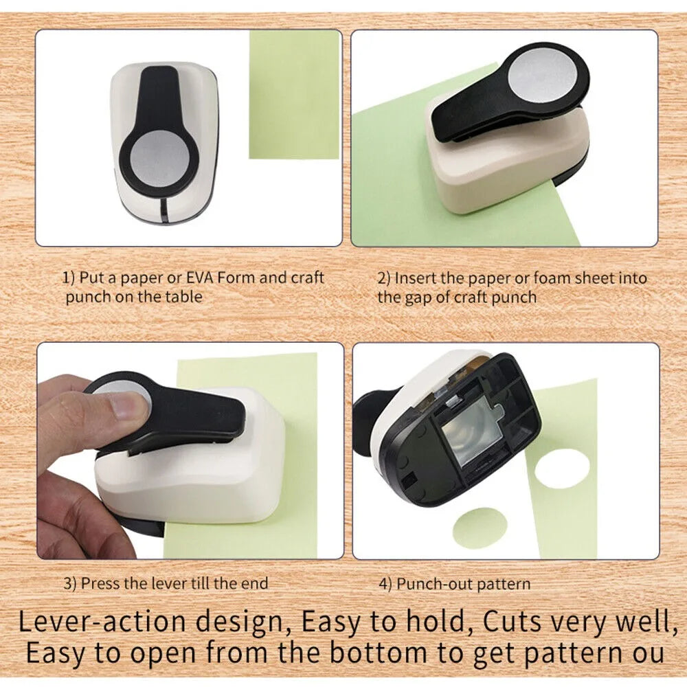 Circular Hole Punch Set – 5 Sizes, DIY Paper & Foam Craft Circle Hole Punch HIP
