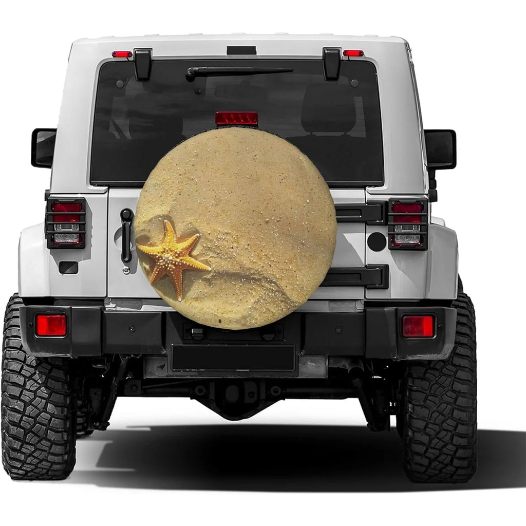 Starfish Beach Spare Tire Cover for RV, SUV & Trailer Spare Tire Cover HIP