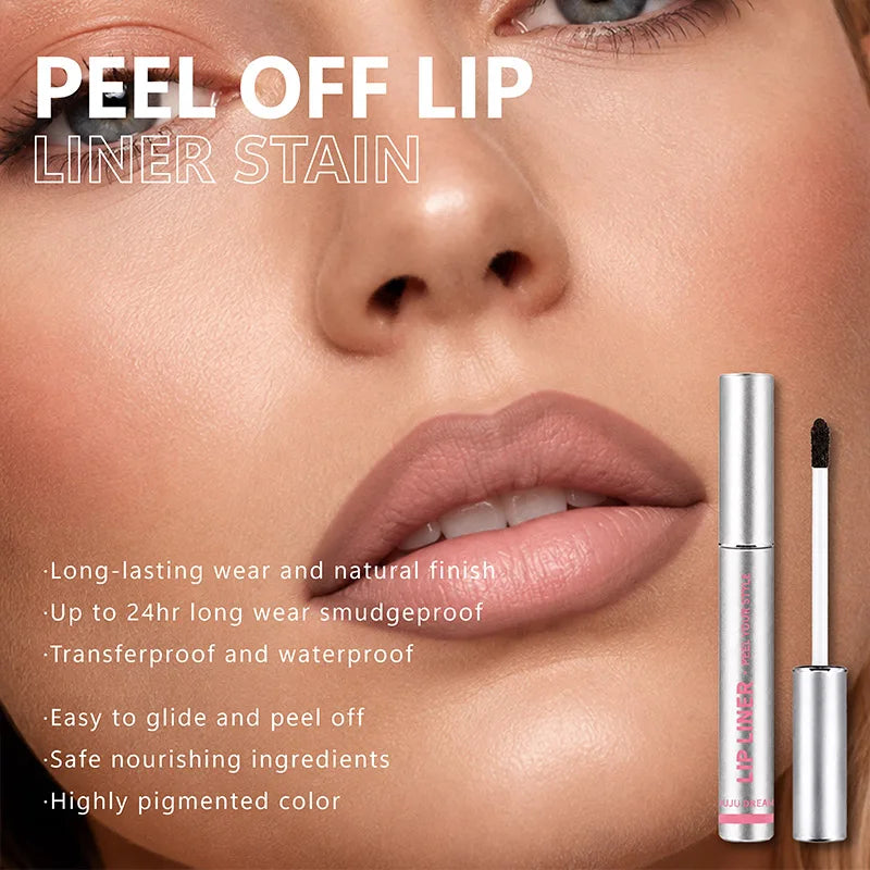 JUJU Dream Peel Off Lip Liner Tint – Waterproof Matte Stain Peel Off Lip Liner HIP