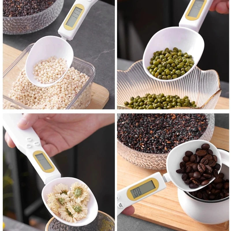Digital Spoon Scale LCD Kitchen 0.1–500g – Tare & Hold Digital Kitchen Scale HIP