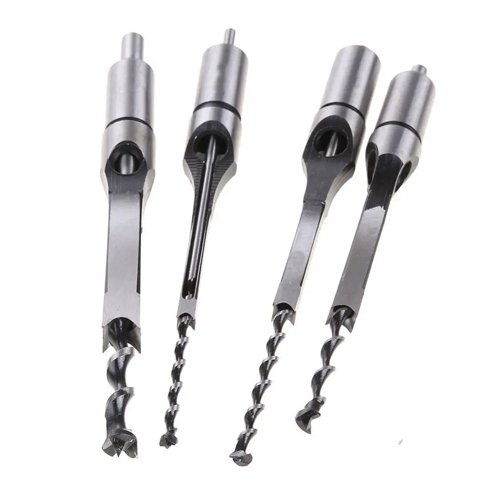 Square Hole Drill Bit Set – Mortising Chisel Adapter 6.4–14mm Mortising Drill Bit Set HIP