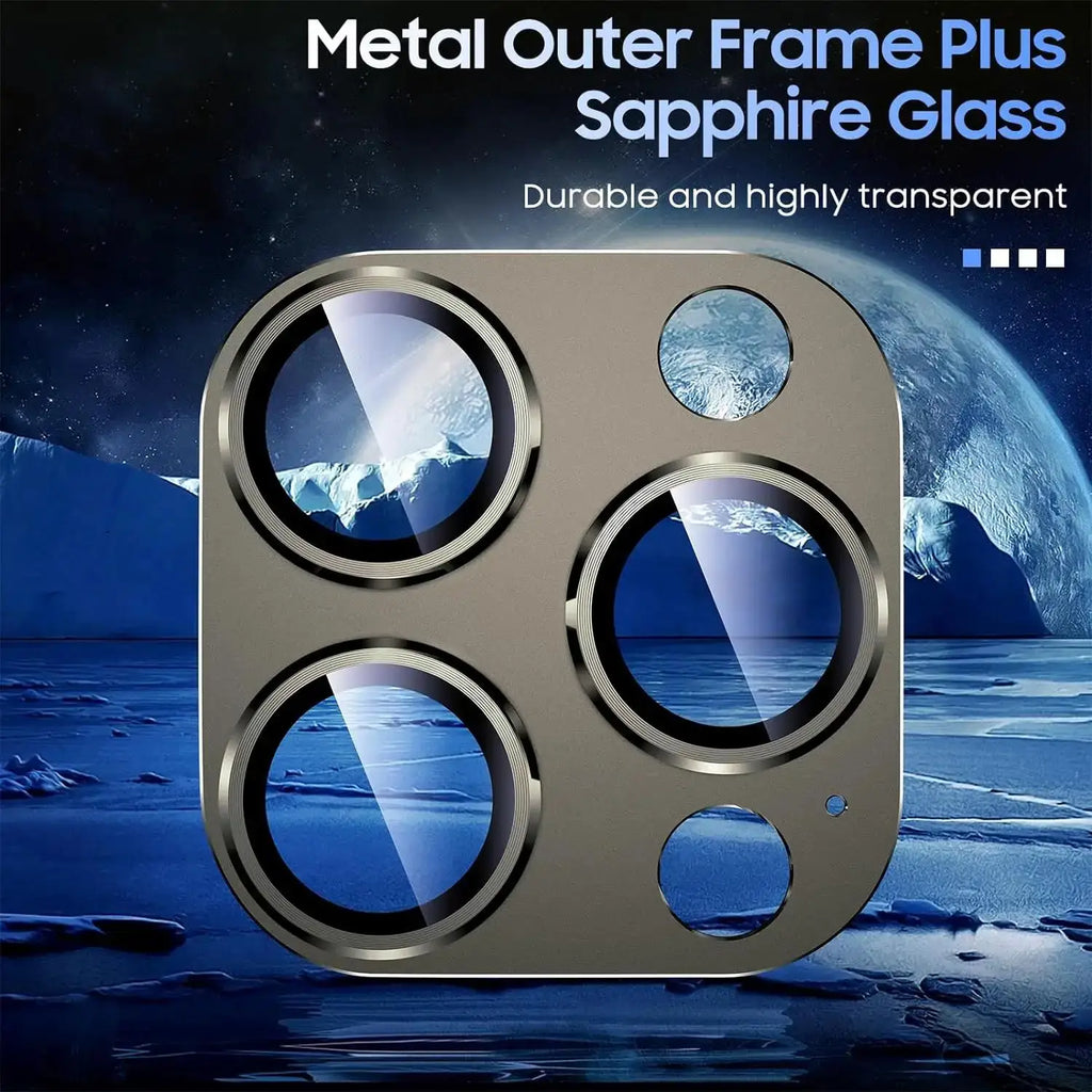 3D Metal Camera Lens Protector Tempered Glass iPhone 16 15 14 Camera Lens Protector HIP
