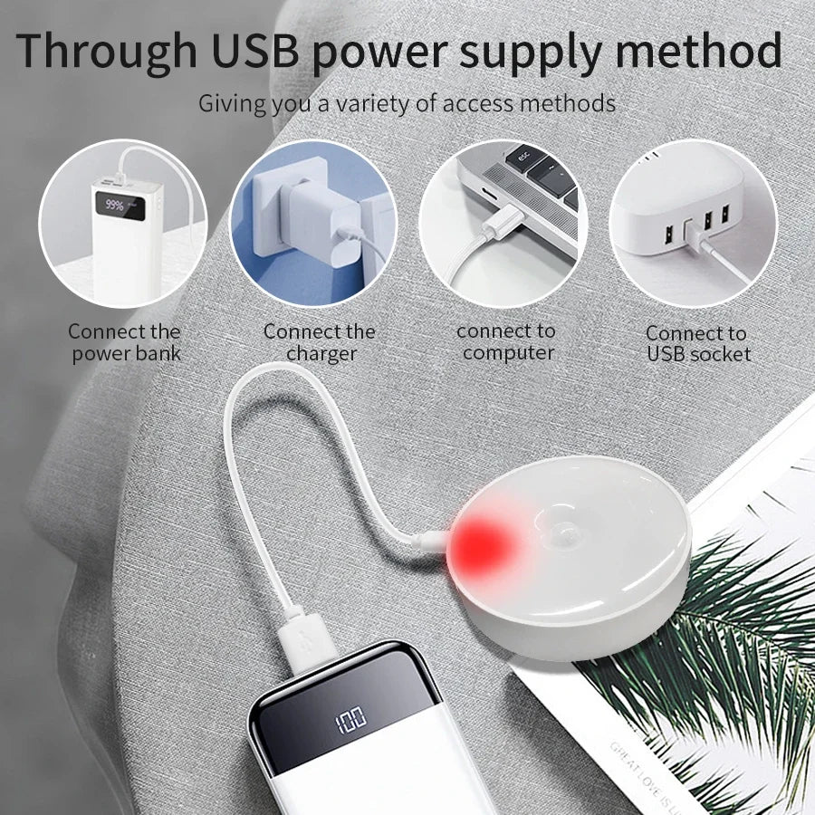 Rechargeable RGB Night Lamp Motion Sensor LED Night Light For Kitchen Closet Staircase Wardrobe Backlight Wireless Cabinet Light HIP