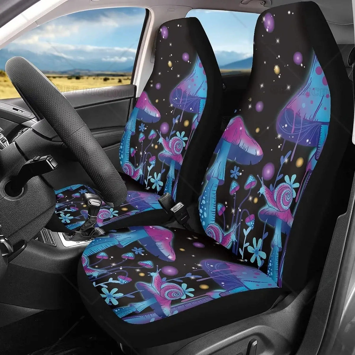 Witch Mushroom Car Seat Covers – Front Bucket Protectors Car Seat Covers HIP