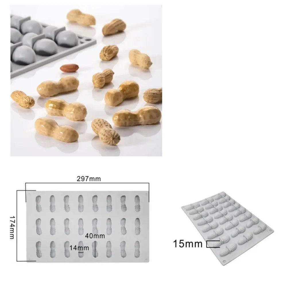 24-Cavity Peanut Silicone Mold – Chocolate, Mousse & More Silicone Baking Mold HIP
