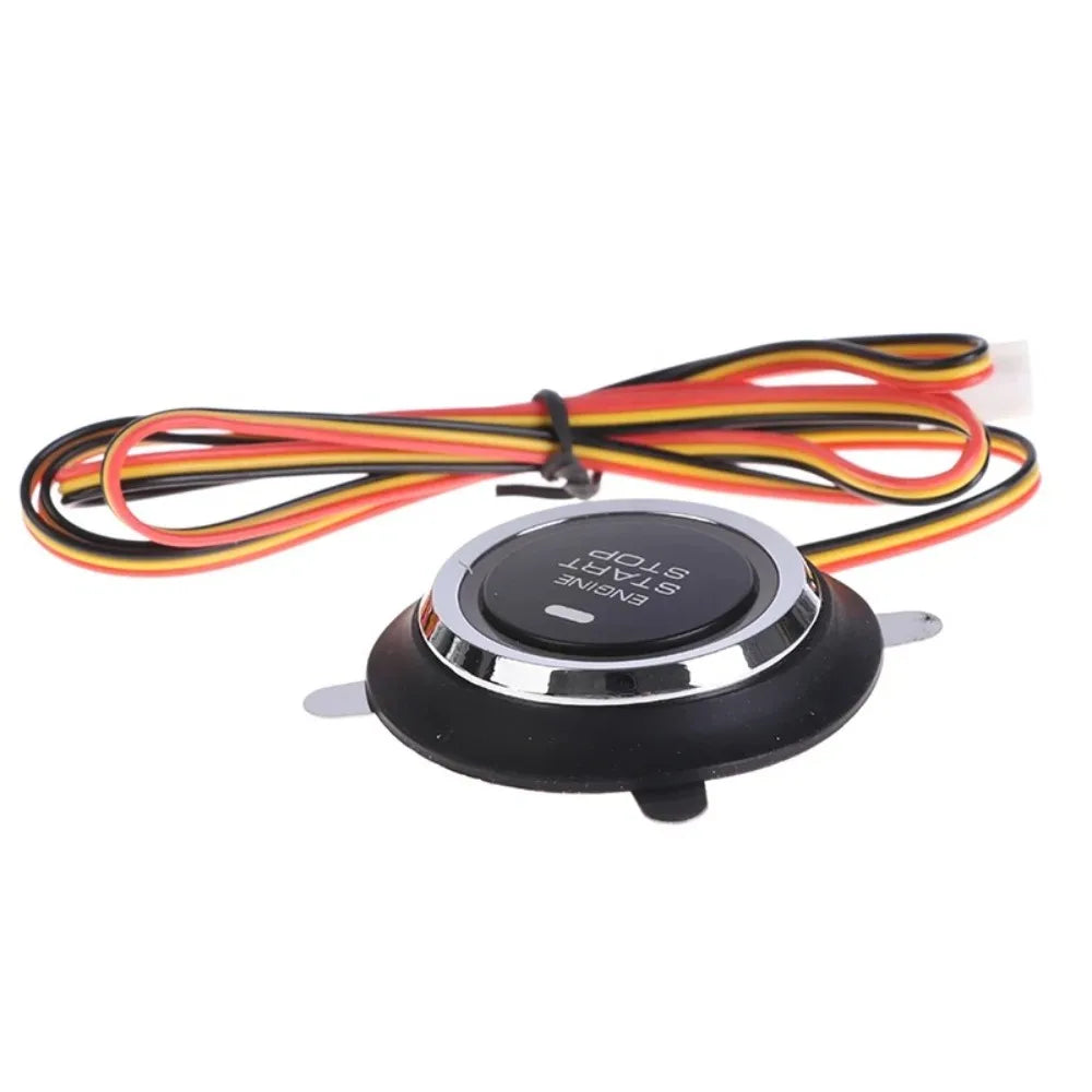 12V Push to Start Button – Universal Keyless Engine Ignition Kit Car Ignition Switch HIP Red