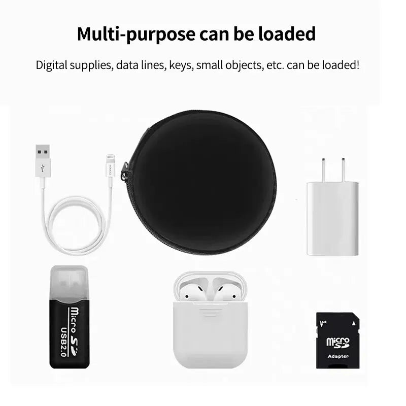 Mini Hard Earphone Case – Zippered Shockproof Organizer Pouch Earphone Storage Case HIP