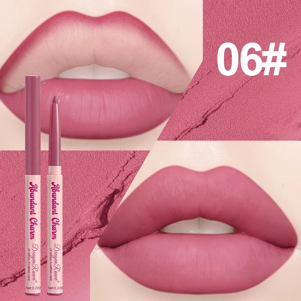 Matte Velvet Lip Liner Pencil Waterproof Precise Outline Lipstick Pen Shaping Plump Lips Contour Sexy Red Lasting Lip Makeup HIP 06