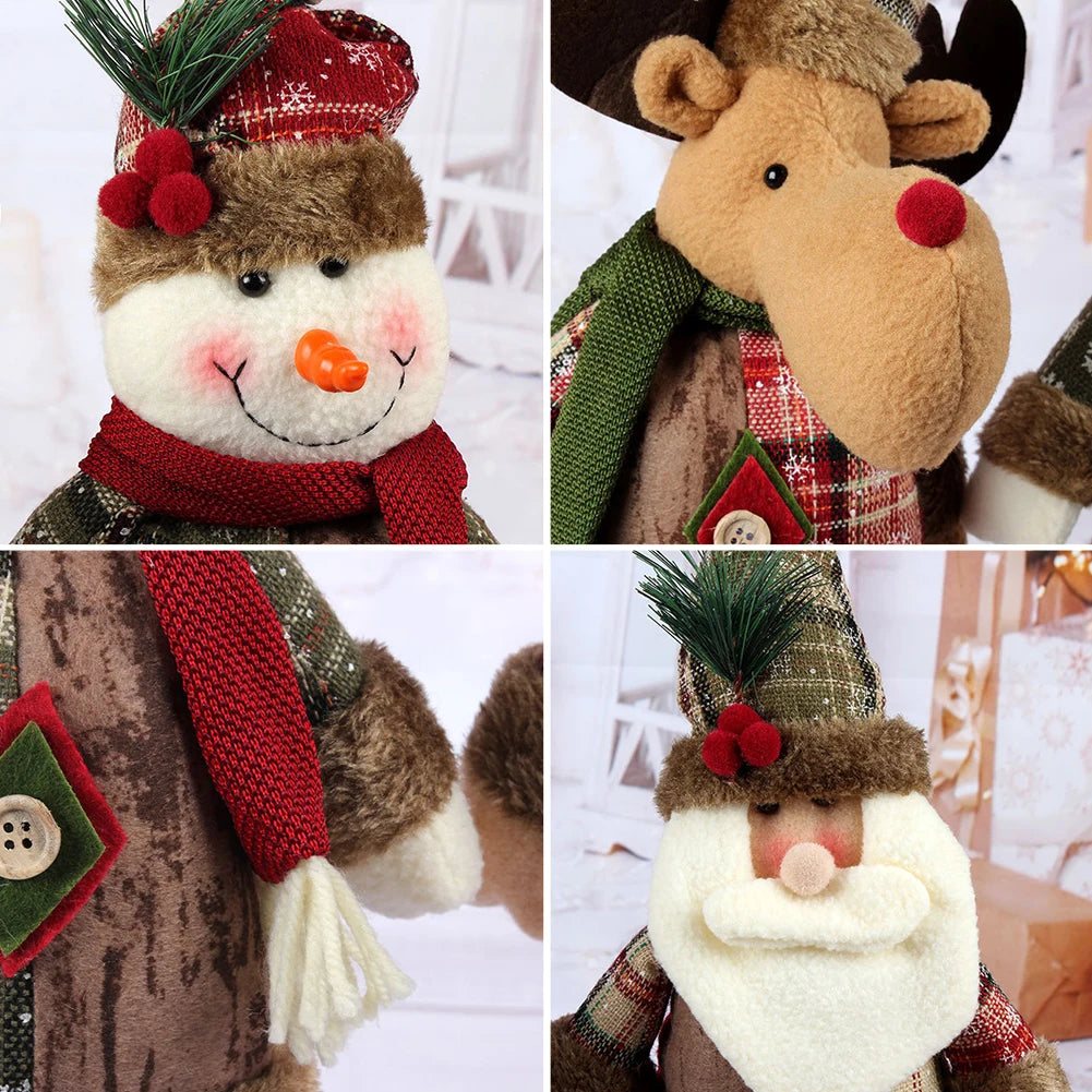 New Big Santa Claus Snowman Elk Doll Children Xmas Gift Christmas Tree Decorations Home Wedding Party Supplies Plush Ornaments HIP