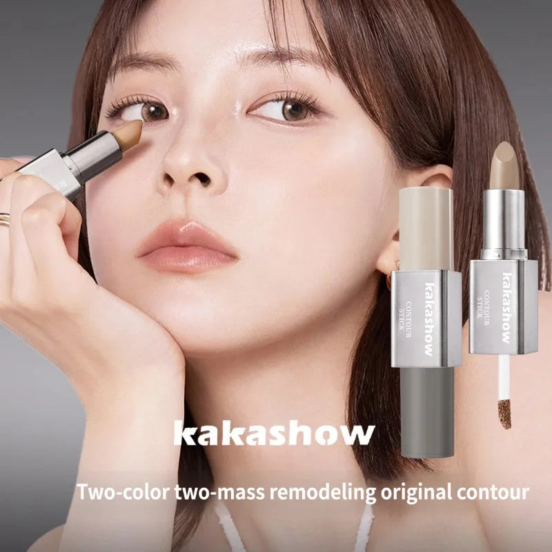 Dual Head Liquid Contour Highlighter Stick Natural Blendable Bronzer Shading Cream Brighten Face Sculpt Stereo Makeup Cosmetic HIP