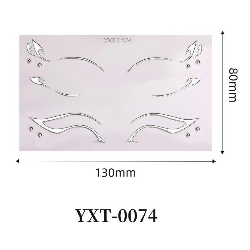 Silver Cosplay Eyelashes Eye Wing Tattoo Eyeliner Sticker Metal Facial Sticker Self Adhesive Face Decor Moon Star Tattoo Makeup HIP 0074