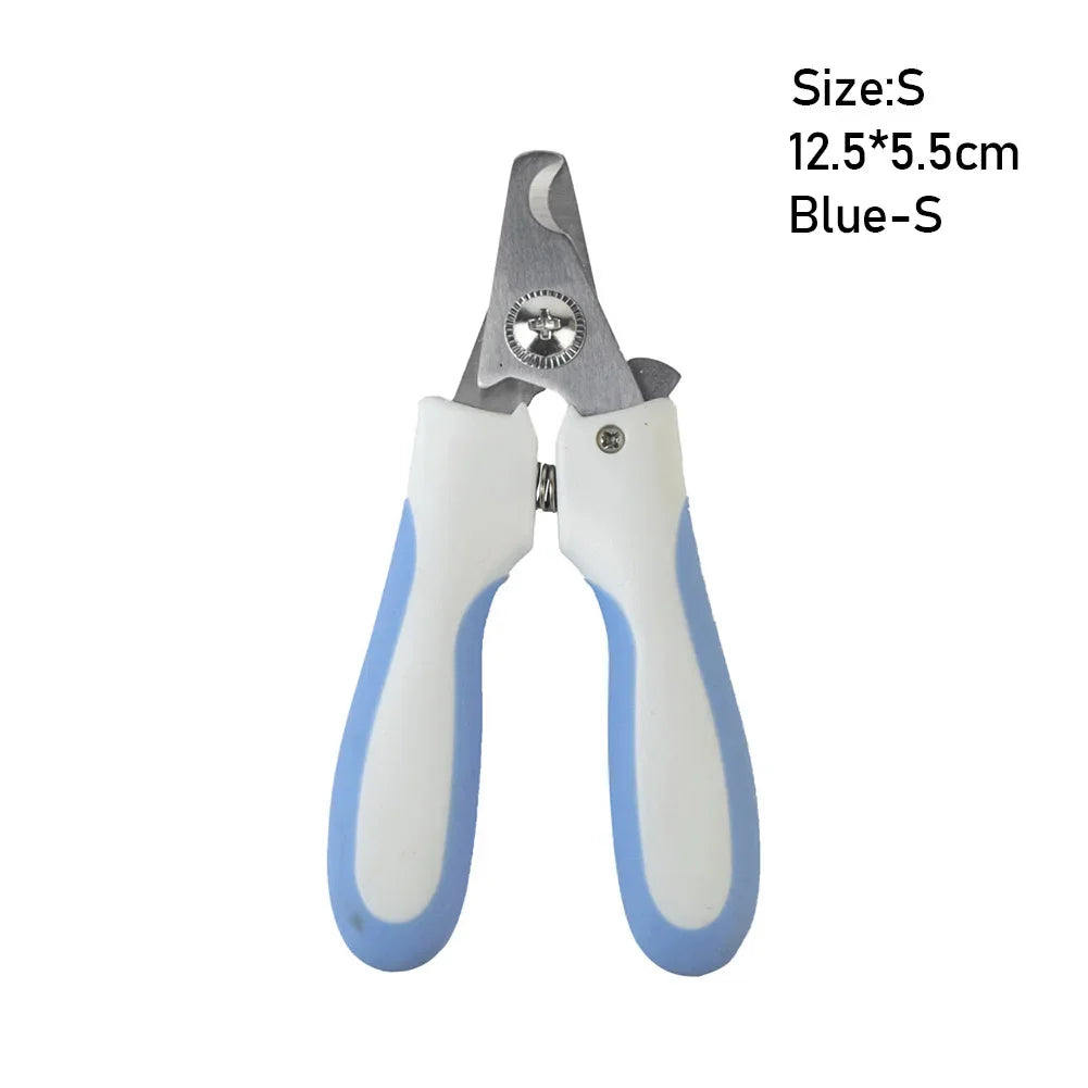 New Dog Paw Trimmer with LED Light Fully Waterproof Pet Hair Trimmer with LED Display Dog Clippers for Grooming 18mm Widen Blade HIP Nail clippers Blue