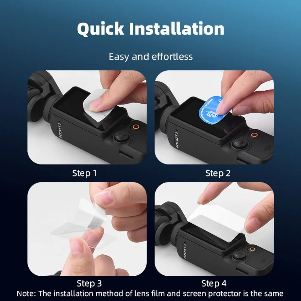 Tempered Glass Screen & Lens Protector – DJI Osmo Pocket 3 & 4 Camera Screen Protector HIP