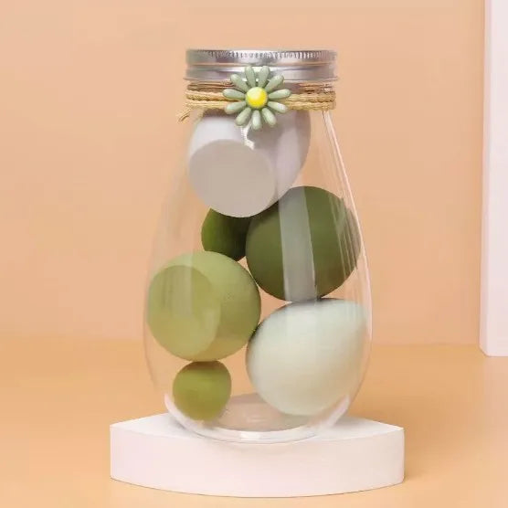 Makeup Egg Dry Wet Dual Use Water Droplets Diagonal Cut Makeup Egg Independent Packaging No Powder Makeup Egg Powder Puff HIP green