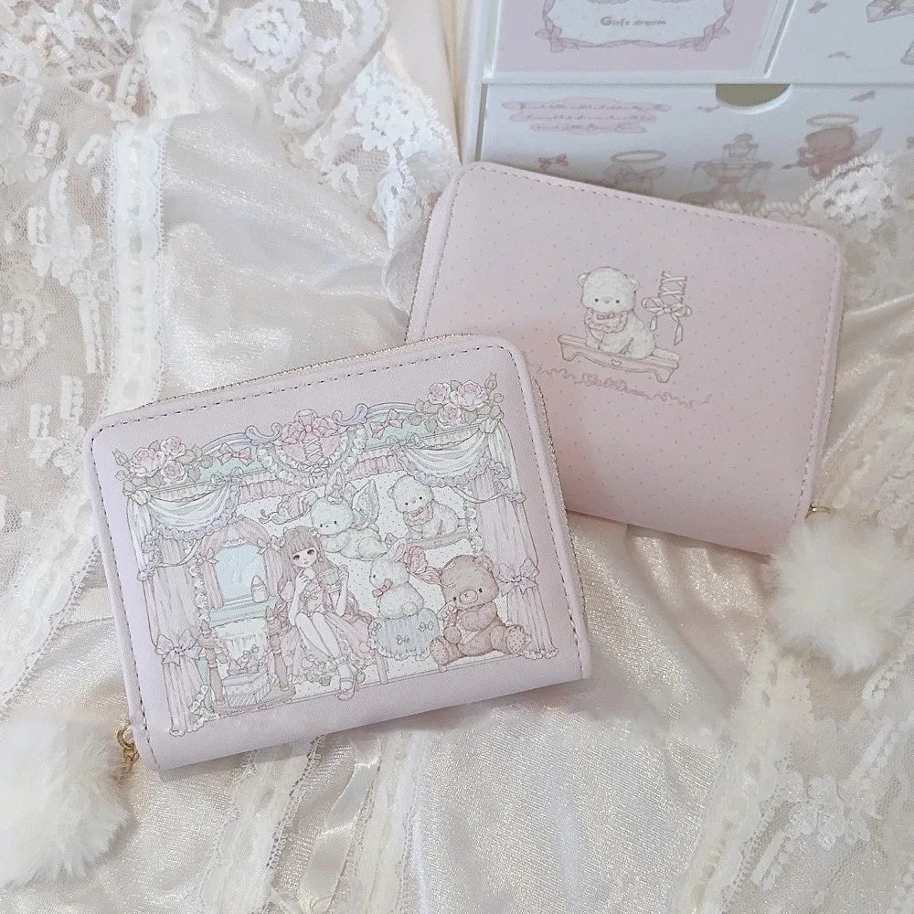 PU Leather Coin Purse – 2-Fold Card Wallet for Girls Coin Purse Wallet HIP