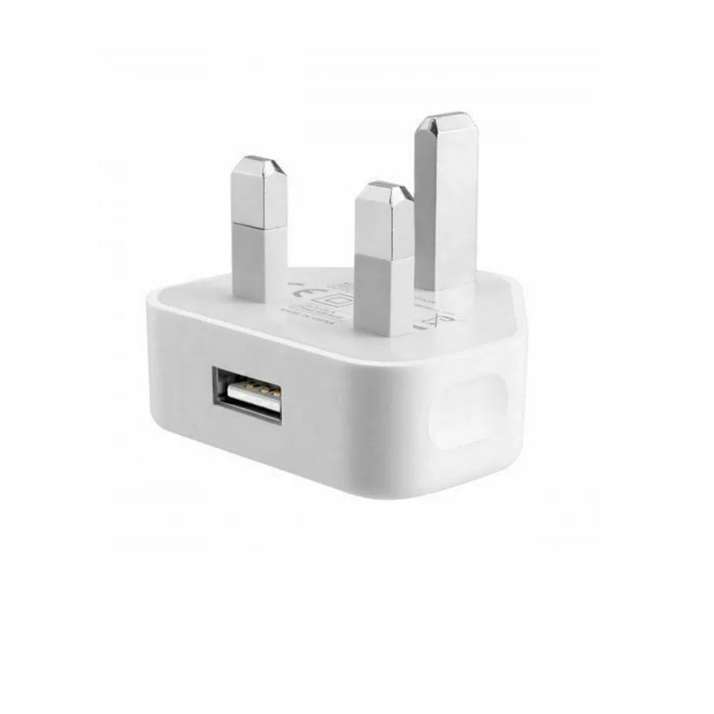 UK 3-Pin USB Wall Charger – 1/2/3-Port 5V Home Adapter USB Wall Charger HIP