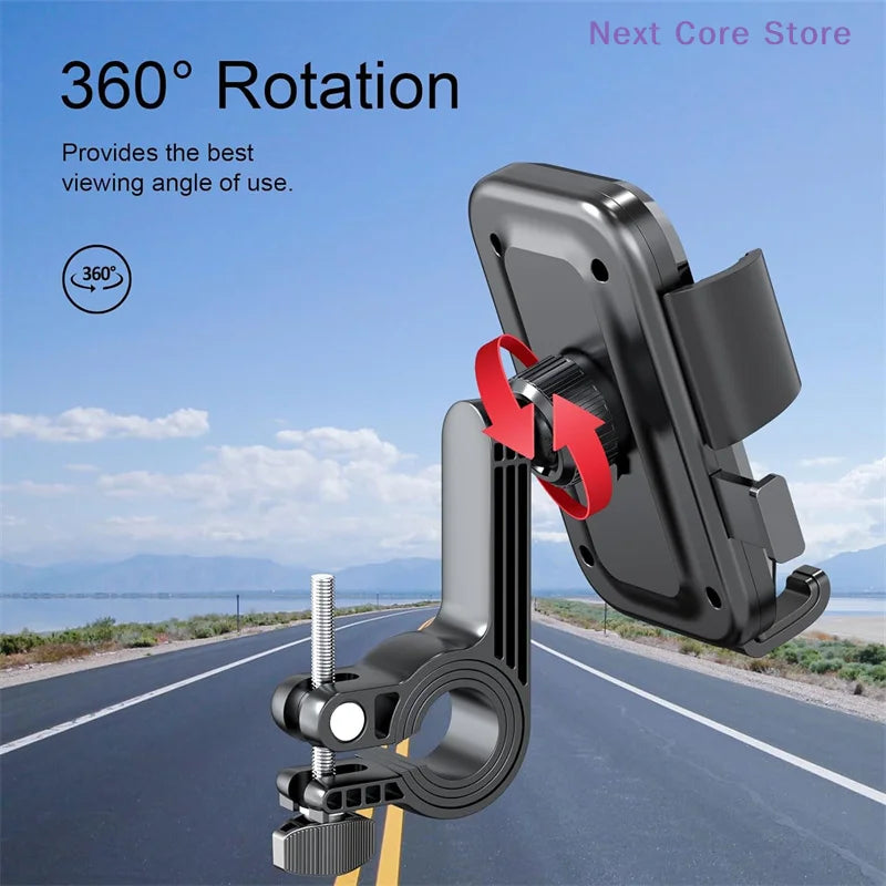 360° Bike & Motorcycle Phone Holder – One-Hand Mount Bike Phone Mount HIP
