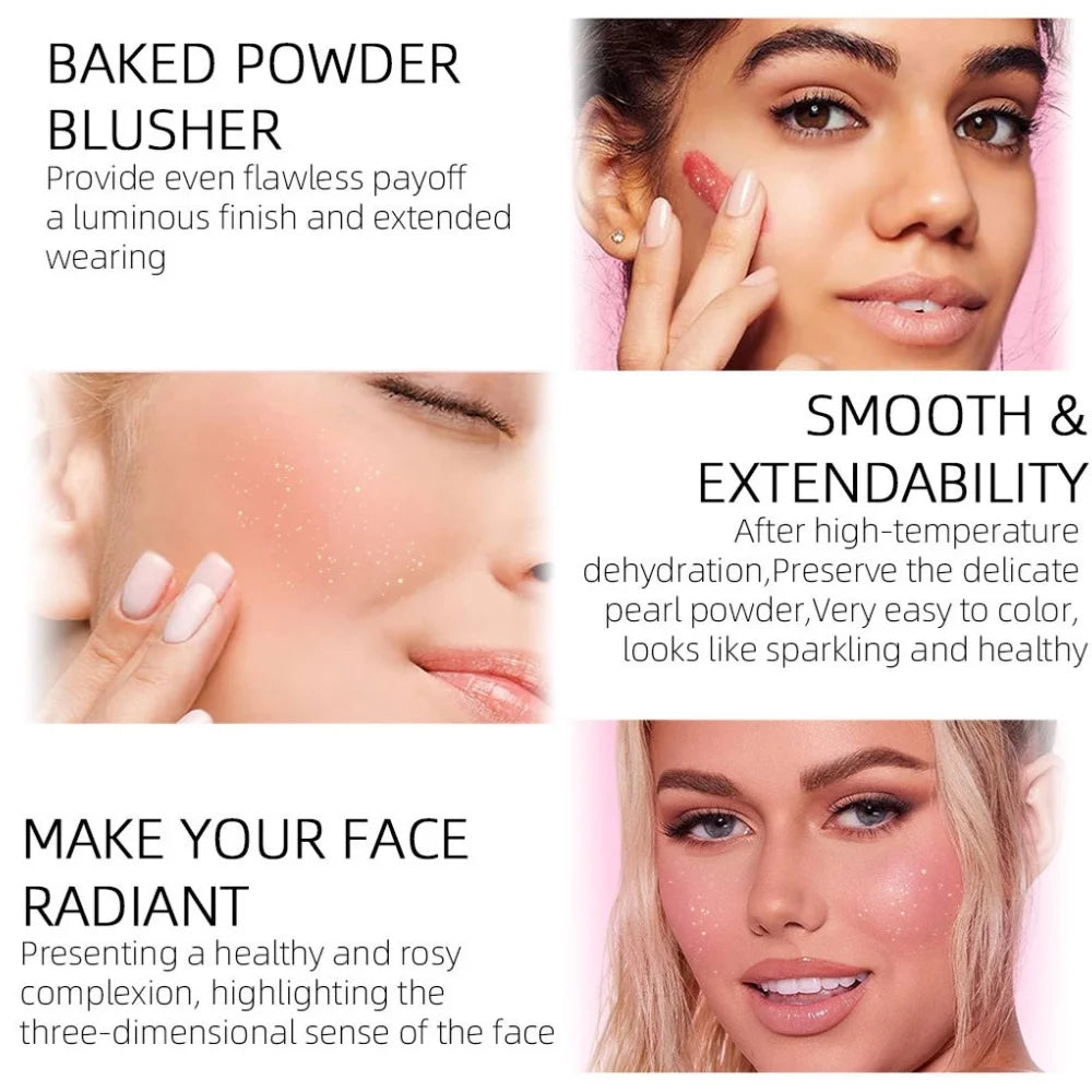 3-Color Blush Palette – Cream Highlighter & Contour Kit Blush & Highlight Palette HIP
