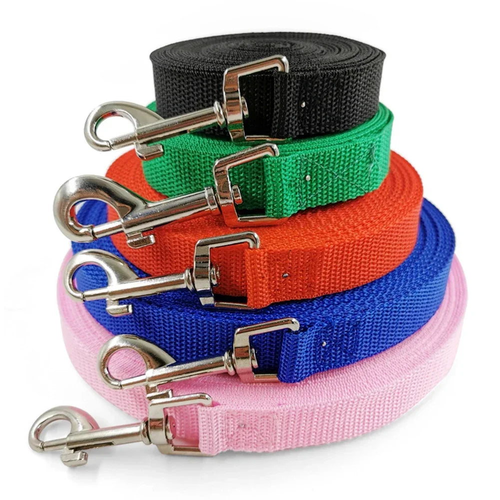 Long Nylon Pet Dog Leash For Small Big Dogs Cats Outdoor Hiking Puppy Lead Rope Durable Labrodor Traction Belt 1.5m 3m 4m 6m 10m HIP