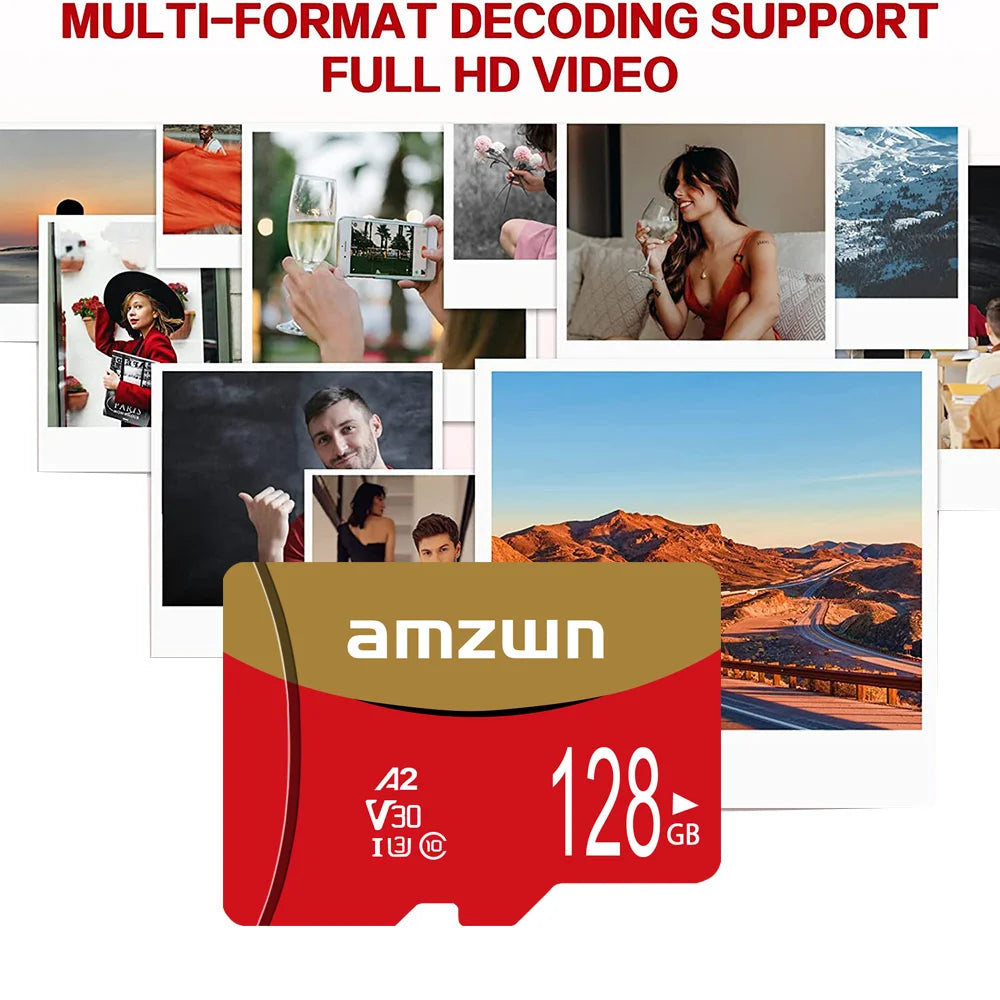 128GB Micro SD Card Class 10 V30 A2 U3 High-Speed TF Card Micro SD Memory Card HIP