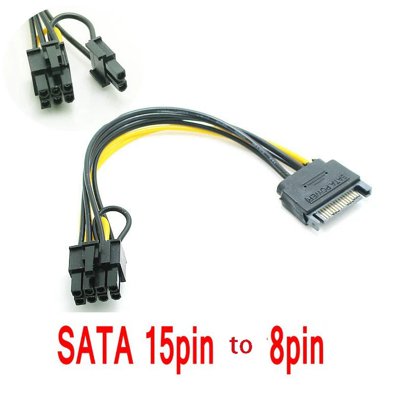 SATA 15-Pin to 8-Pin (6+2) GPU Power Cable Adapter – OULLX GPU Power Cable Adapter HIP Default Title