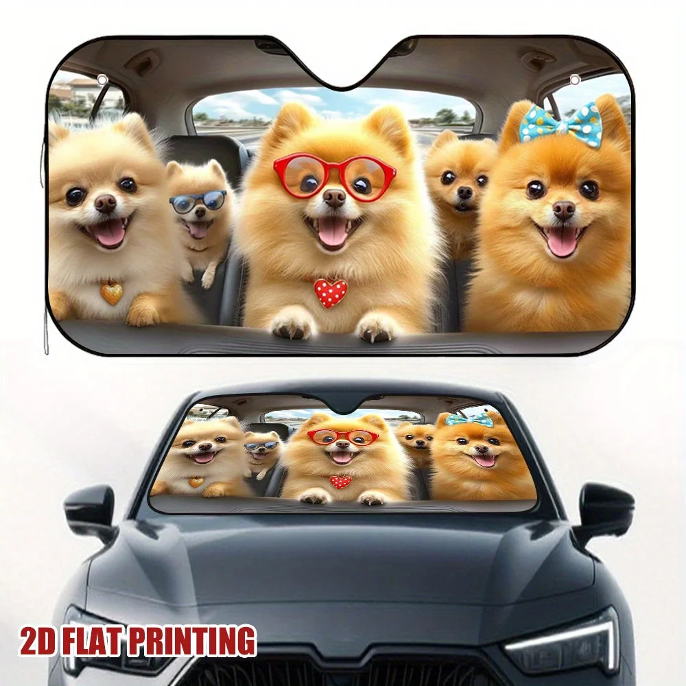 Pomeranian Sun Visor Car Accessory – Cute Dog Car Decor Car Visor Decor HIP S