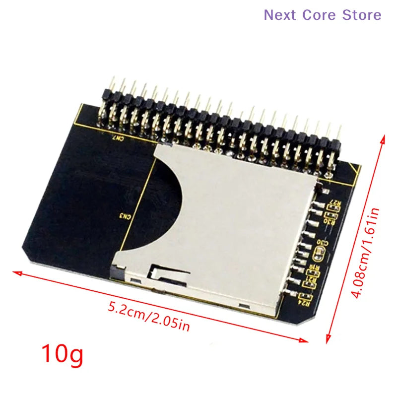 SD/MMC to IDE 2.5" 44-Pin Adapter Converter Card – Up to 128GB IDE Storage Adapter HIP