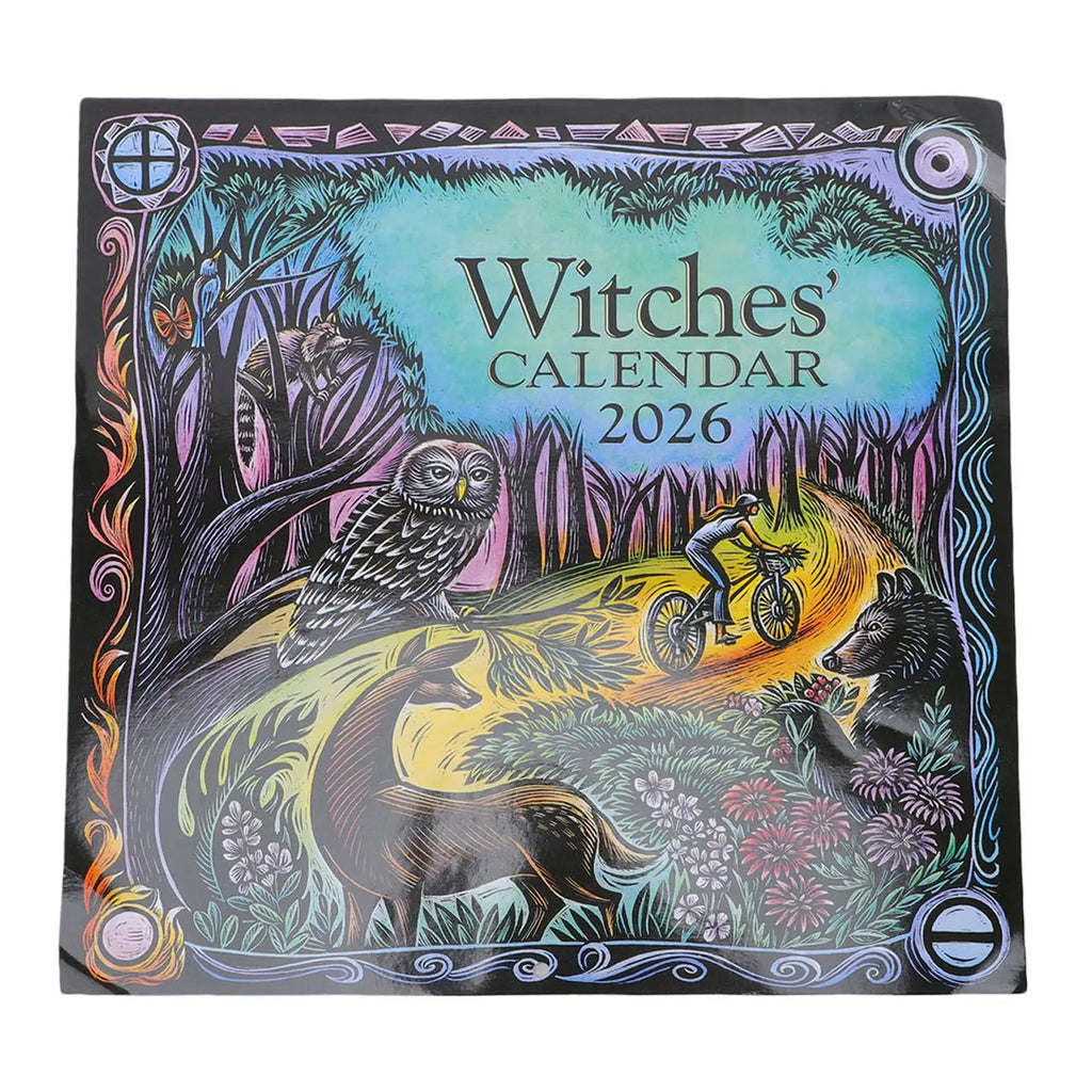 2026 Witches Calendar Coated Paper Astrological Witches Planner Calendar with Spells Rituals Moon Phases HIP