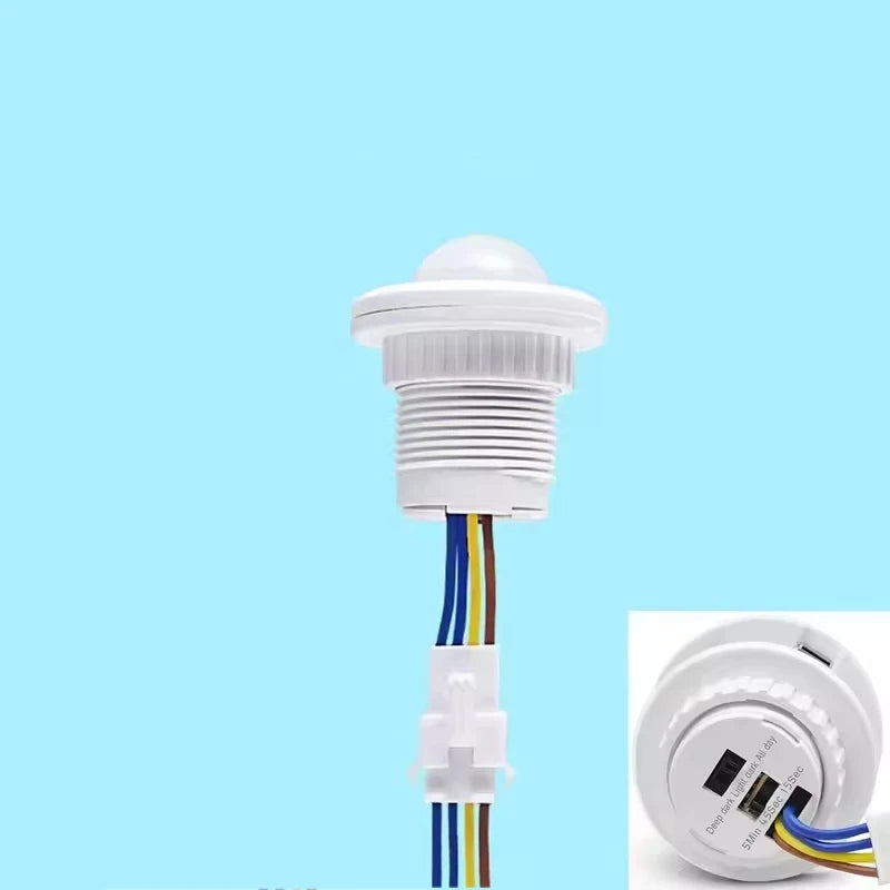 Infrared Movement Detector Adjustable Smart Time Delay PIR Motion Sensor Switch For LED Light Bulb Downlight Fan Lamp AC85-265V HIP 1Pcs