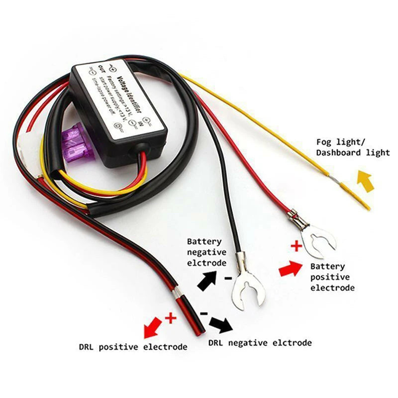 Car LED DRL Relay Controller Module – Auto ON/OFF 12V DRL Relay Controller HIP Multicolor